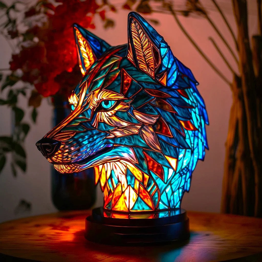 Fifou – Magical Wolf Lamp in Colored Glass