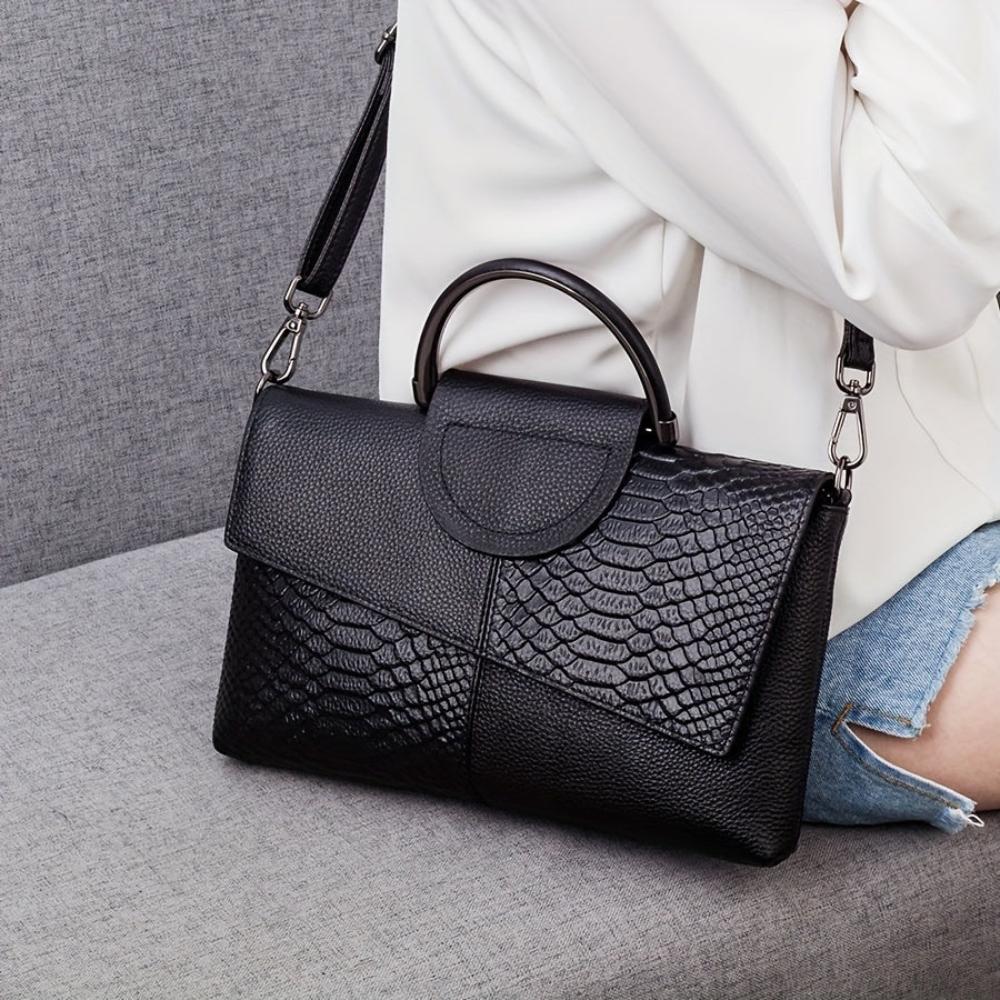 Cassandra | Crocodile Pattern Elegant Handbag