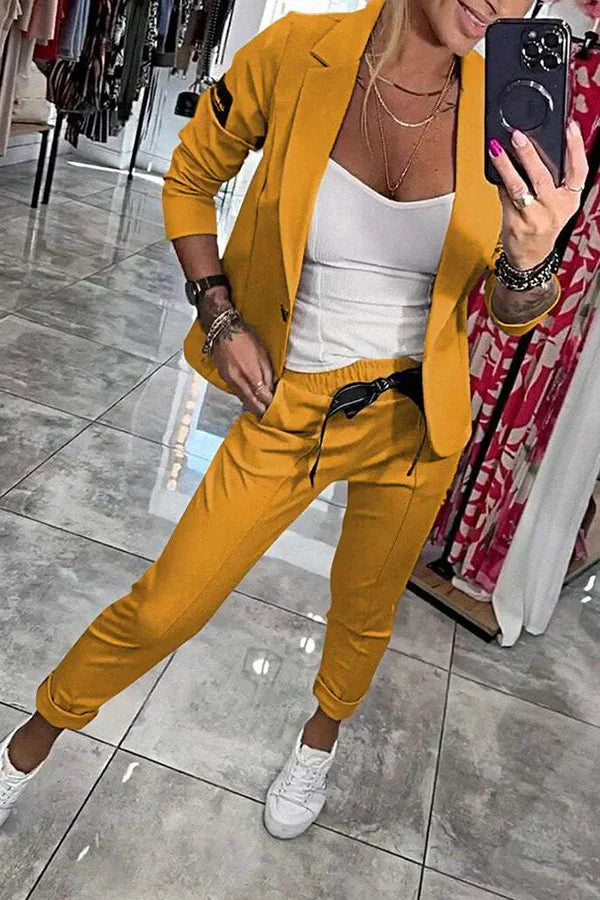 Zyora™ – Set su misura con giacca morbida e pantaloni jogger casual