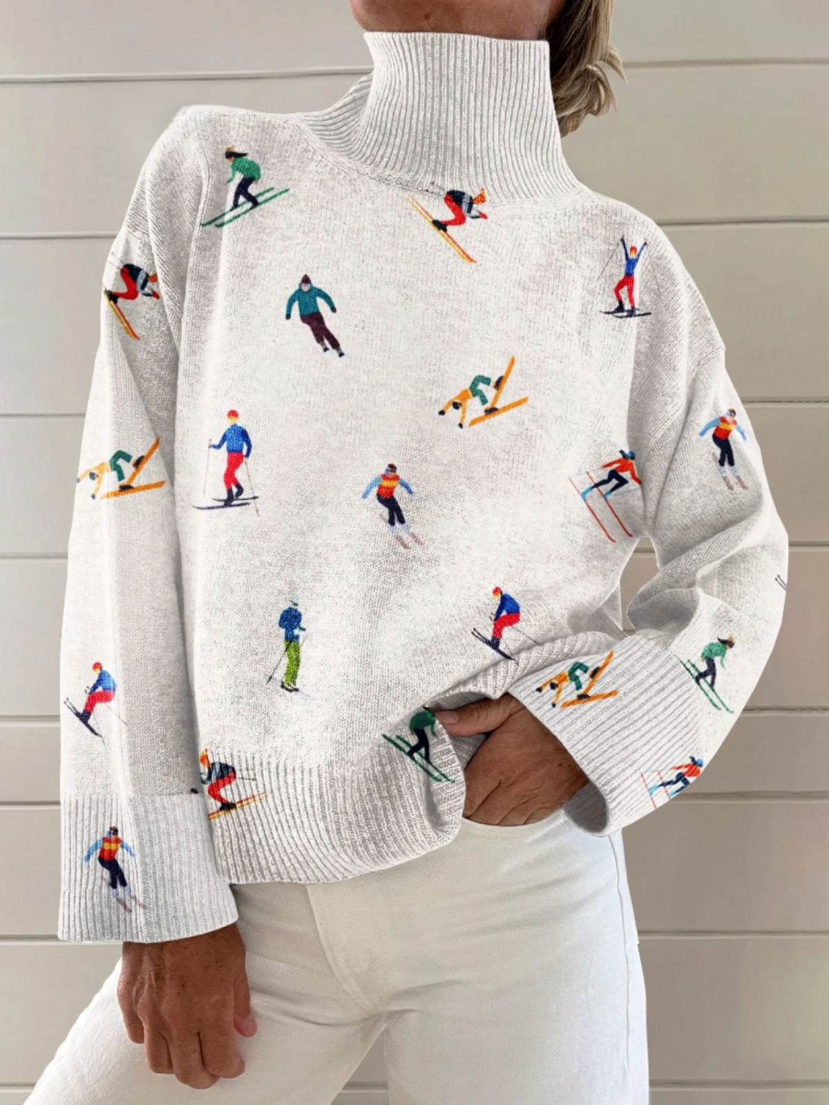 Elle | Vintage ski pattern winter sweater