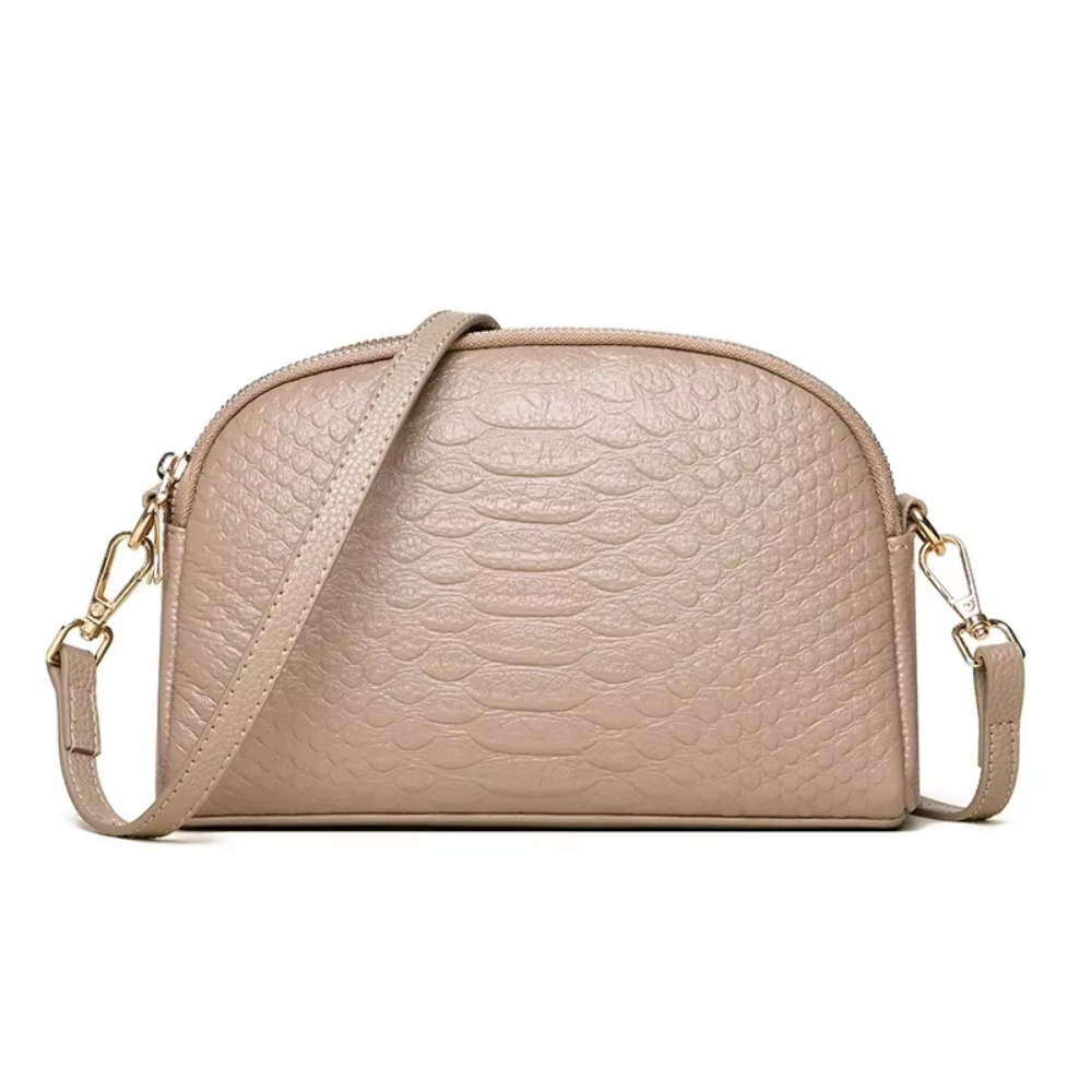 Cora | Belle small faux leather shoulder bag with crocodile pattern