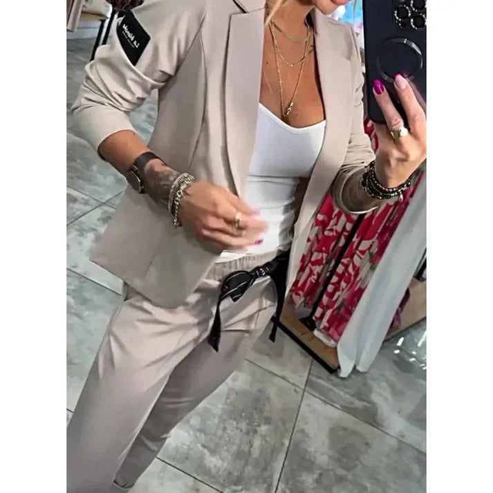 Zyora™ – Set su misura con giacca morbida e pantaloni jogger casual