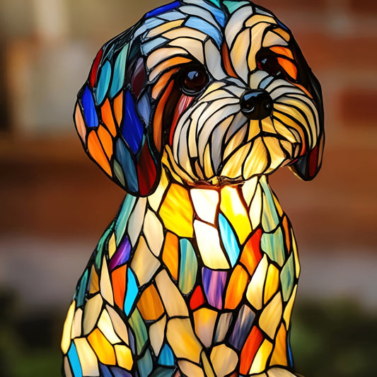 Papouille – Magical Colored Glass Dog Lamp