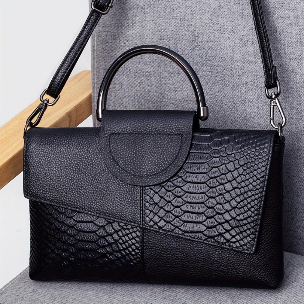 Cassandra | Crocodile Pattern Elegant Handbag