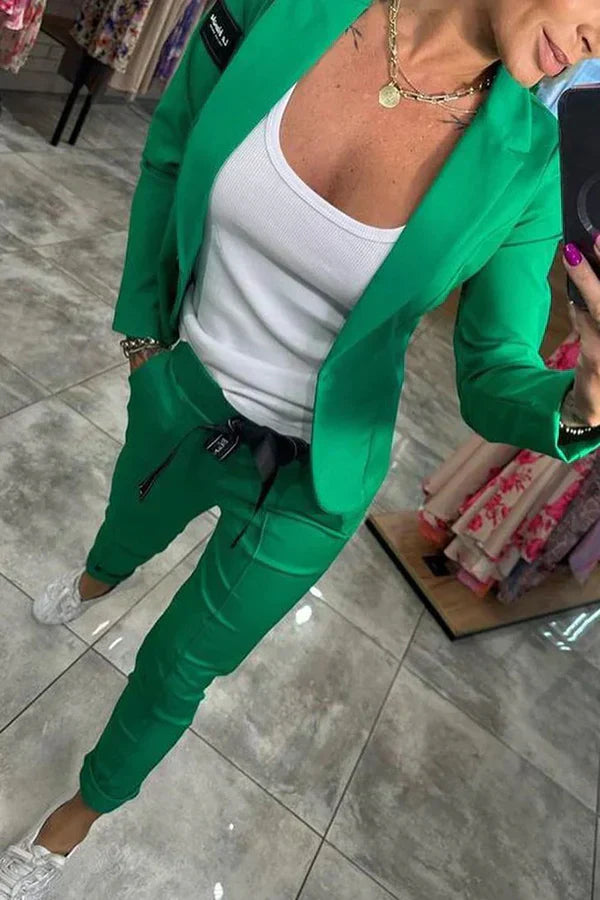 Zyora™ – Set su misura con giacca morbida e pantaloni jogger casual