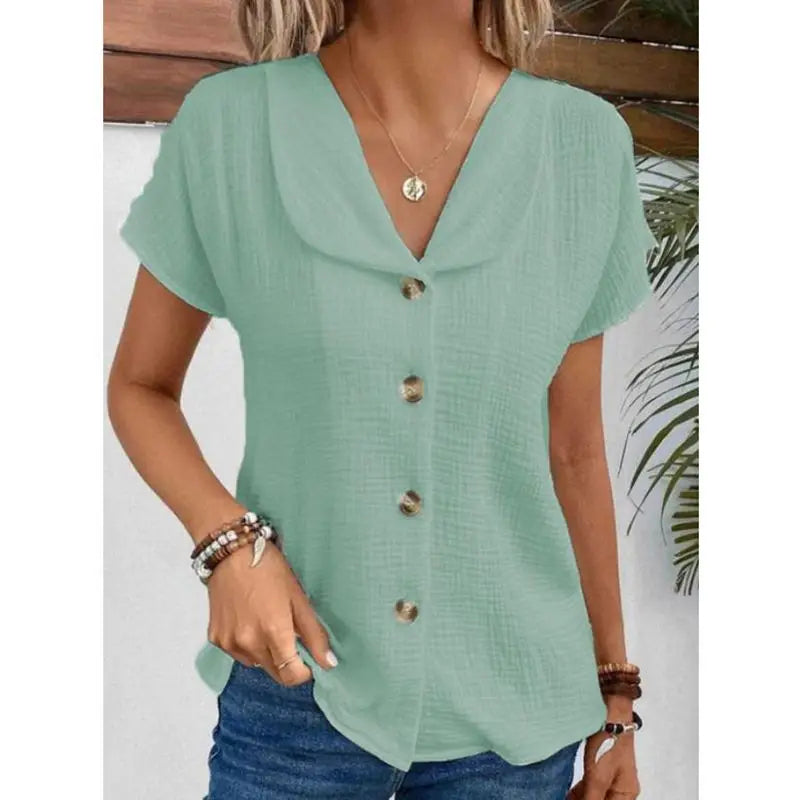 Camicia Colletto Peter Pan – Stile Casual Estivo 2025