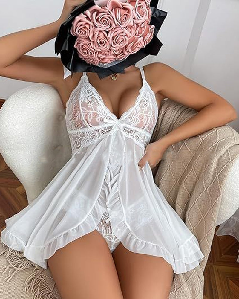 Set di pigiama trasparente in mesh