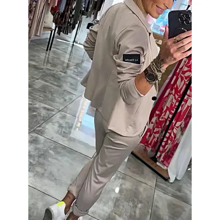 Zyora™ – Set su misura con giacca morbida e pantaloni jogger casual