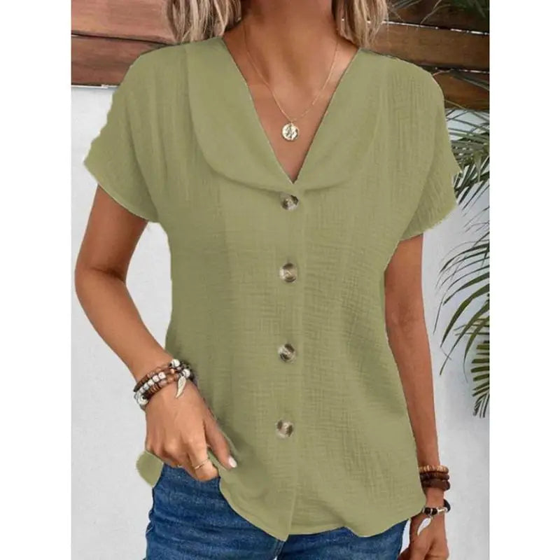 Camicia Colletto Peter Pan – Stile Casual Estivo 2025