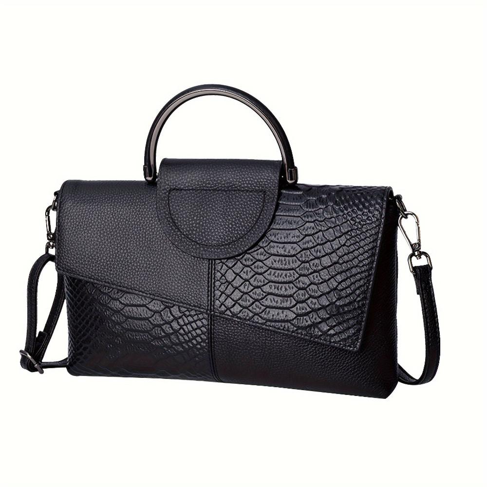 Cassandra | Crocodile Pattern Elegant Handbag