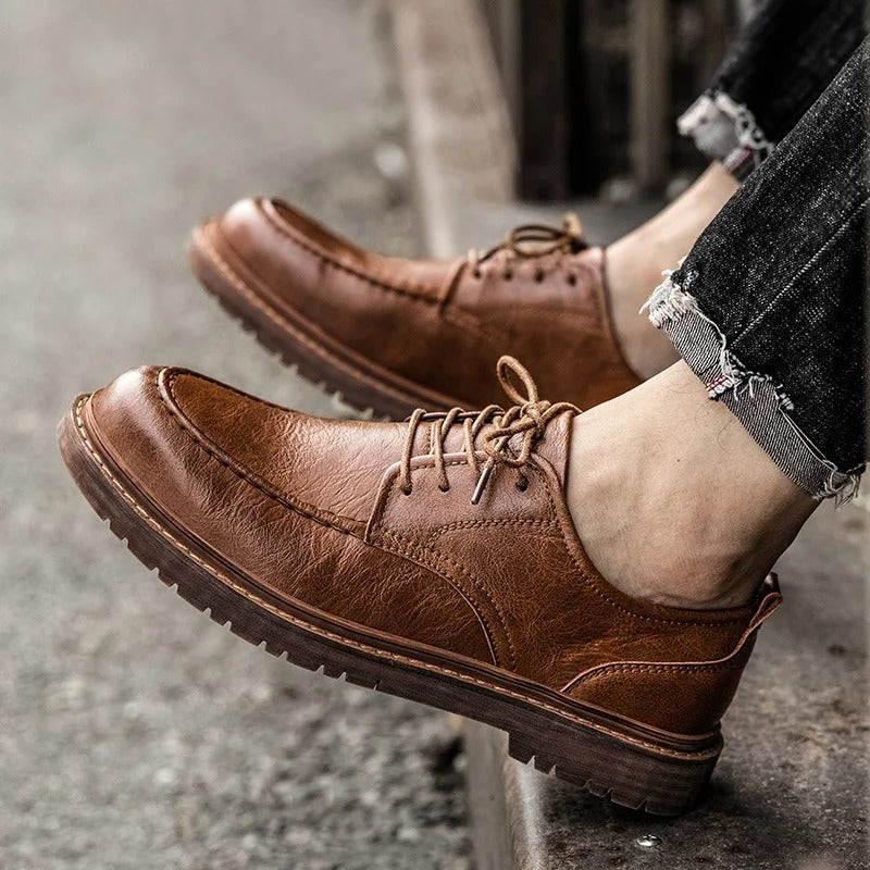 Westwell Genuine Leather Low-Cut Shoes