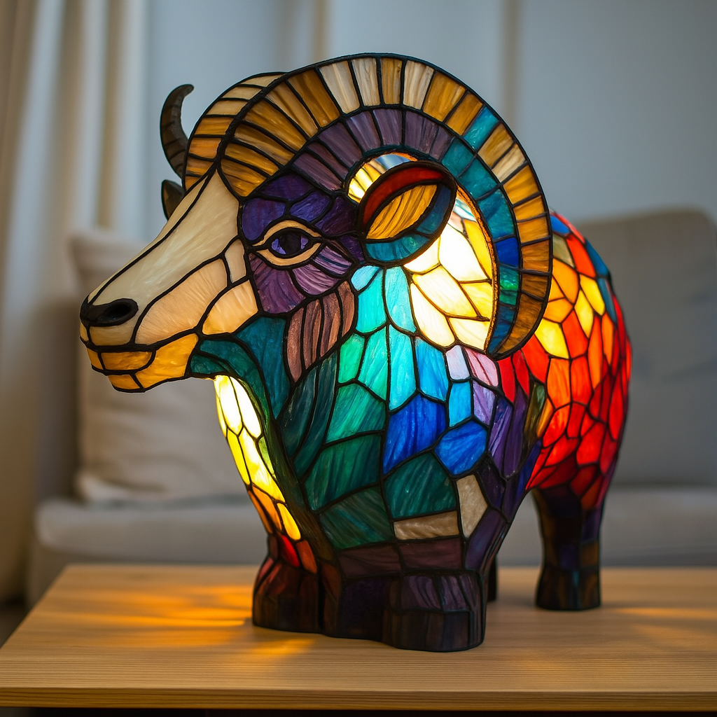 Lulu – Magical Goat Glass Lamp