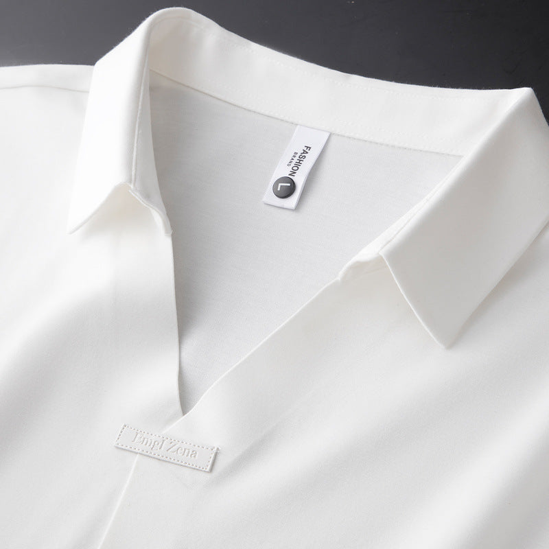 Cornelio - Polo Shirt in Cotone e Seta