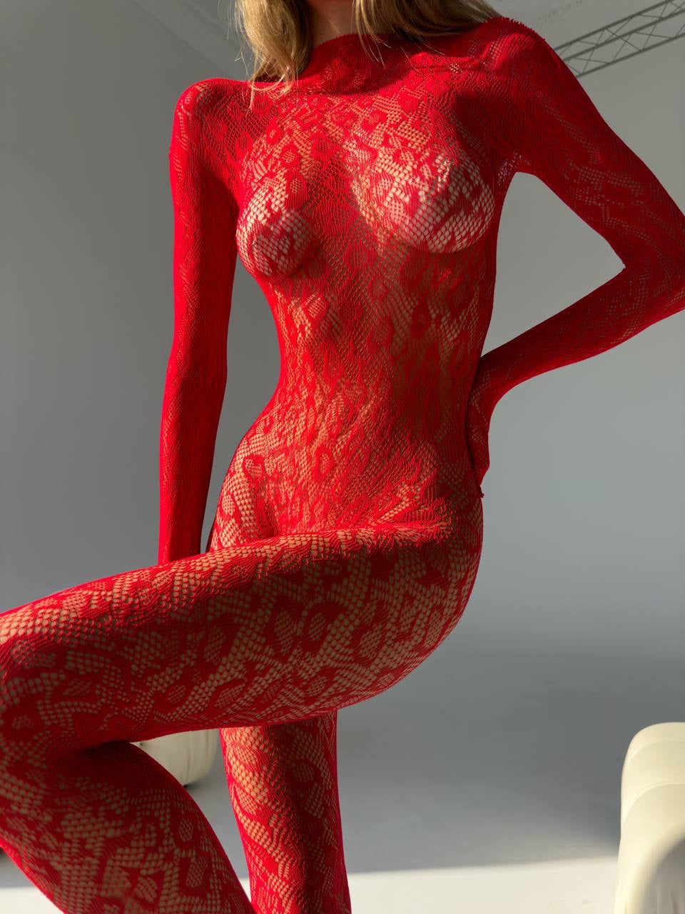 Chloé™ | Sensual Lace Bodystocking