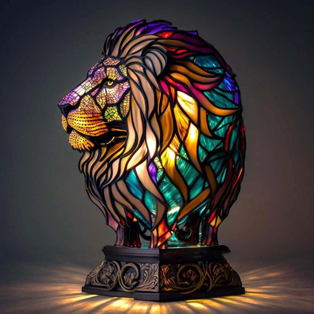 Minette - Magic Lion Glass Lamp