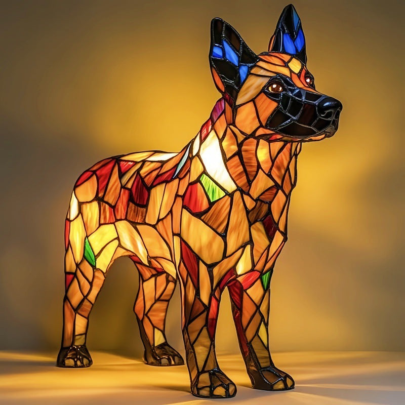 Zouzou - Magic Colored Glass Dog Lamp