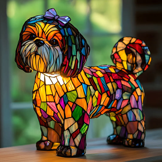 Mimine - Magic Colorful Glass Dog Lamp
