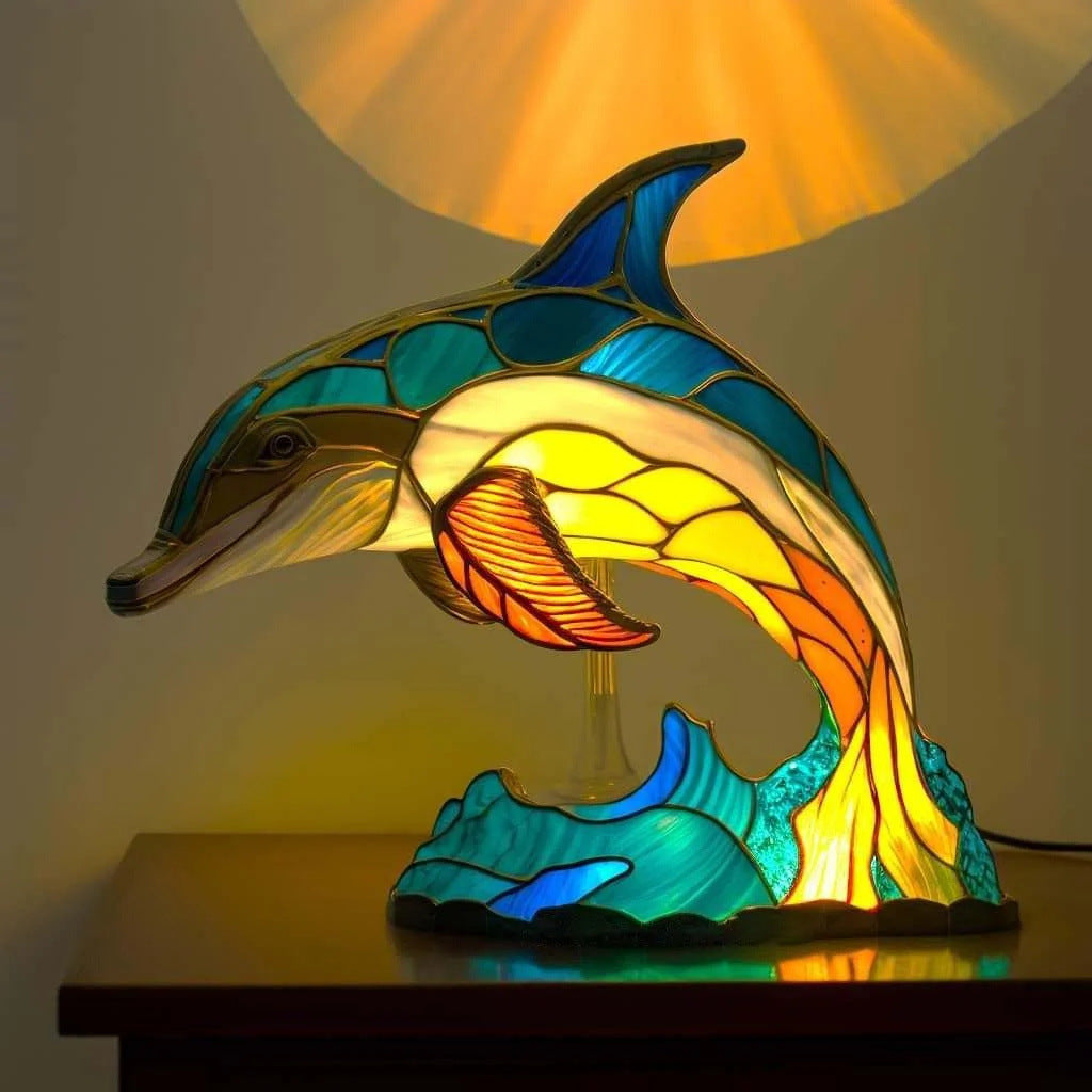 Marin – Magic Dolphin Glass Colorful Lamp