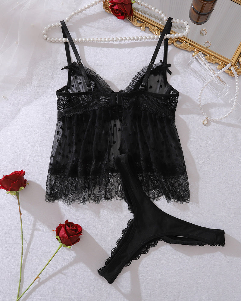 Rosa™ | Sensual Mesh Top & Slip Set
