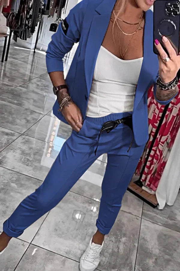 Zyora™ – Set su misura con giacca morbida e pantaloni jogger casual