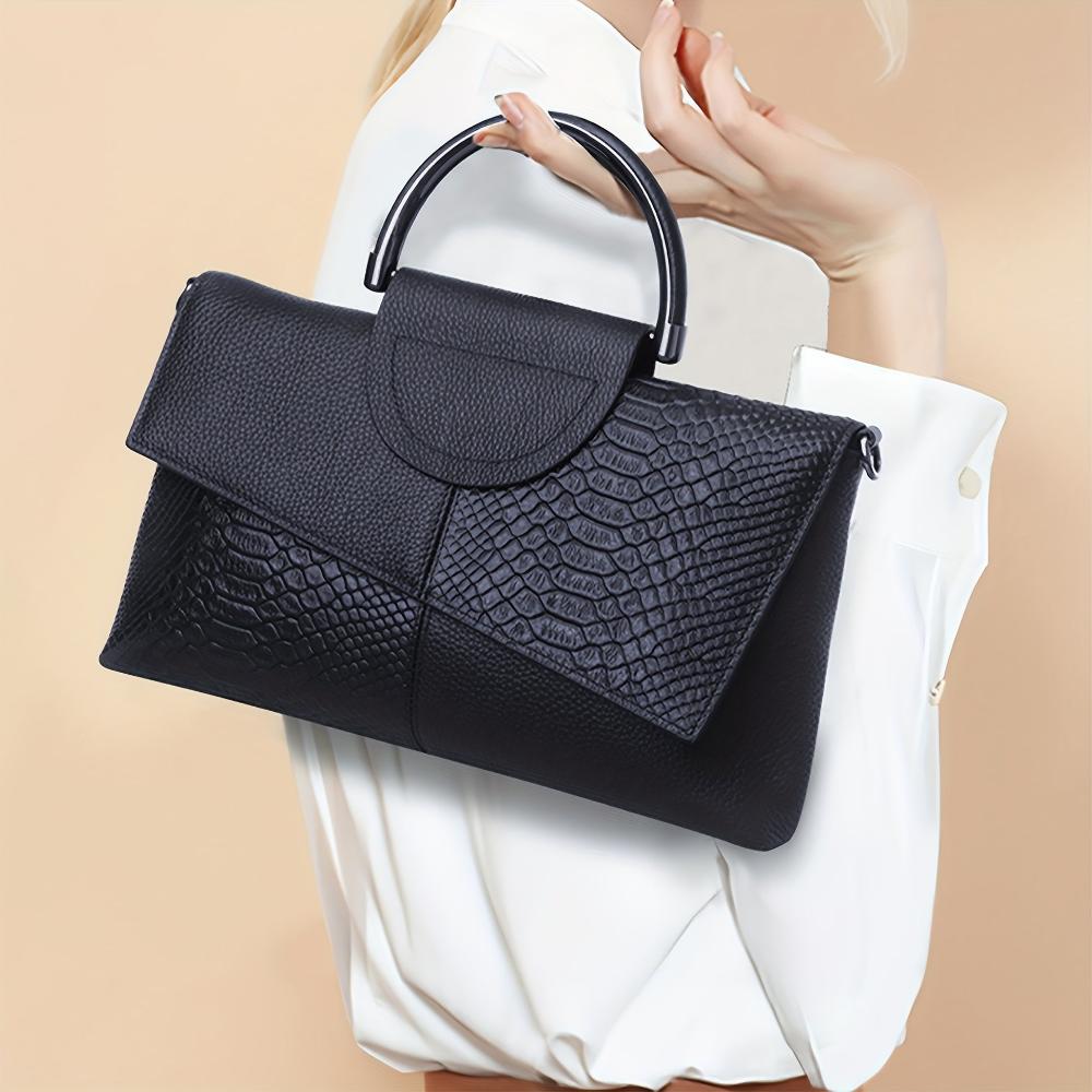 Cassandra | Crocodile Pattern Elegant Handbag