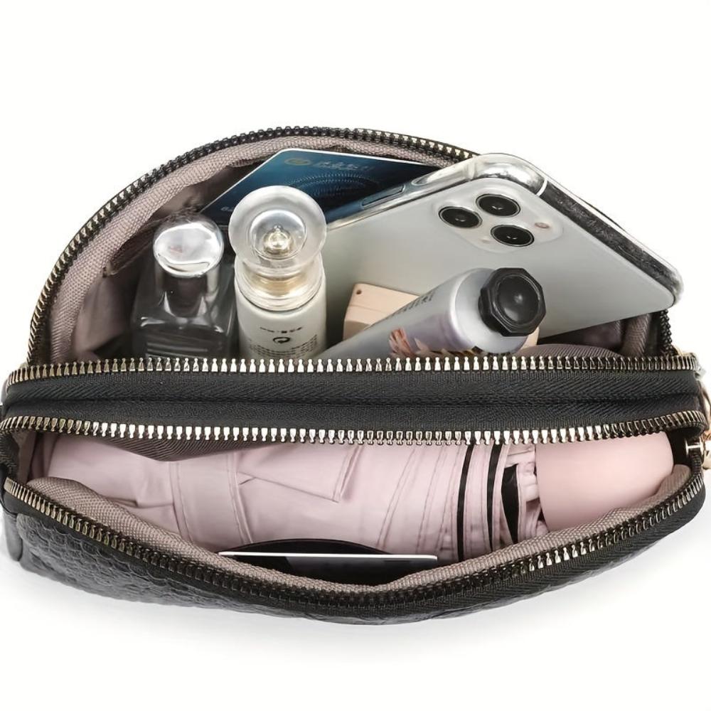 Cora | Belle small faux leather shoulder bag with crocodile pattern