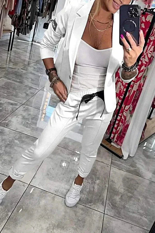 Zyora™ – Set su misura con giacca morbida e pantaloni jogger casual