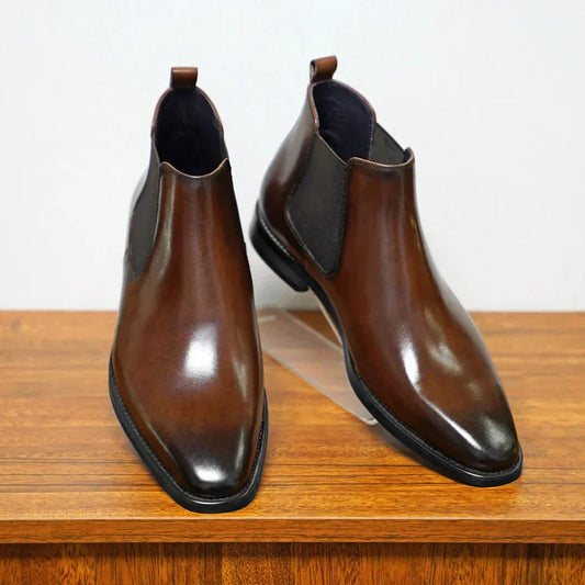Pio | Italian Leather Chelsea Ankle Boots
