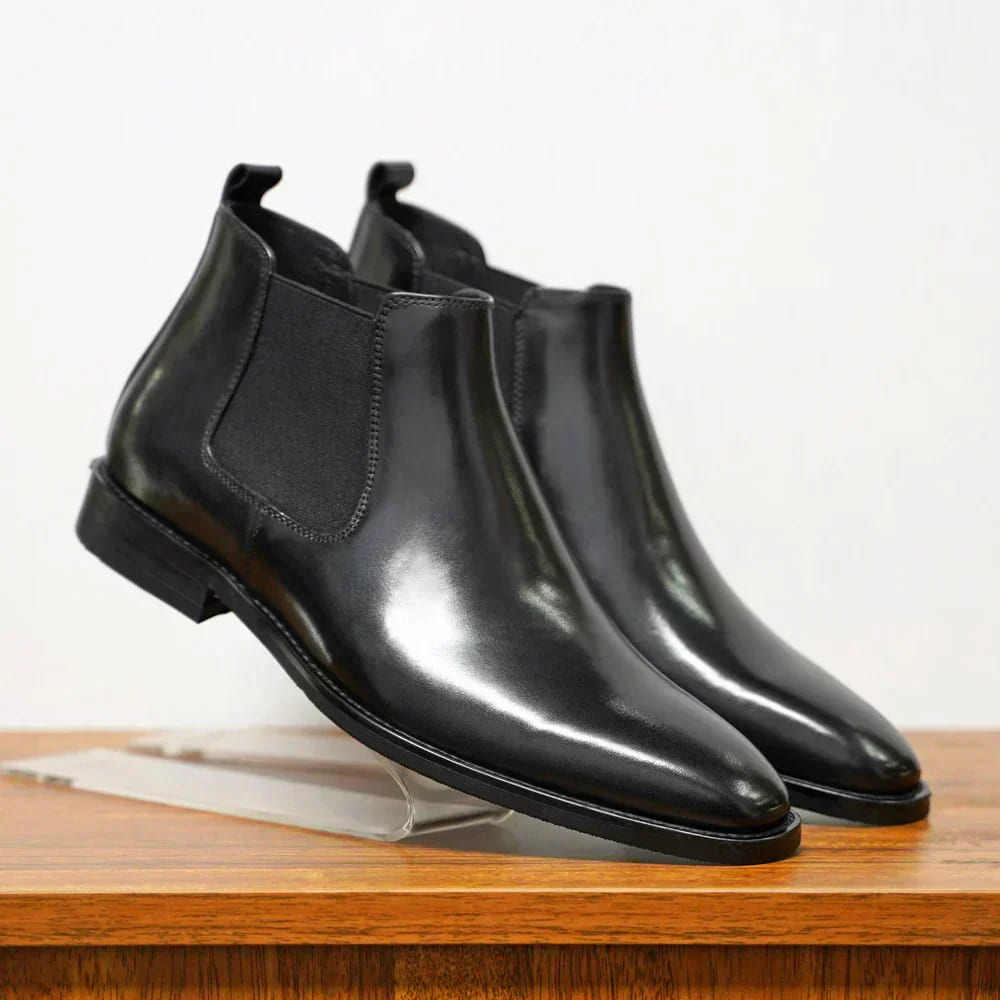 Pio | Italian Leather Chelsea Ankle Boots
